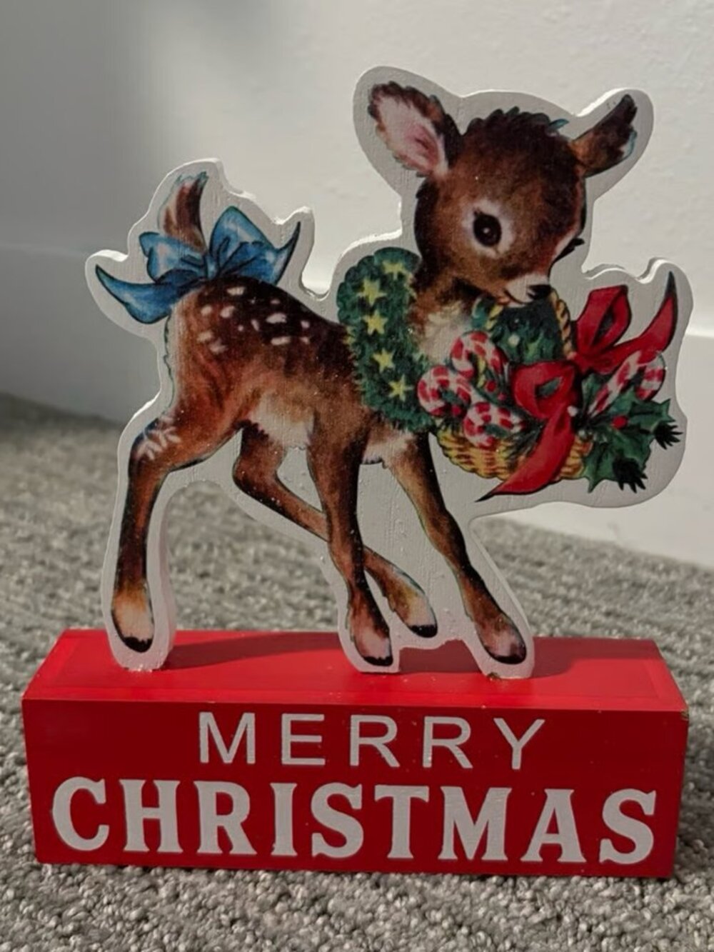 Retro Style Christmas Sign Decor | Vintage Holiday